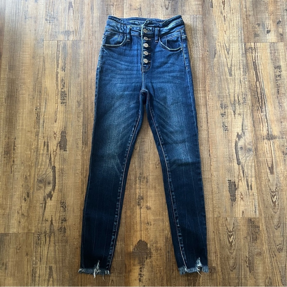 KanCan Estilo Women’s Ultra High Rise Skinny Button Fly Jeans Sz 24